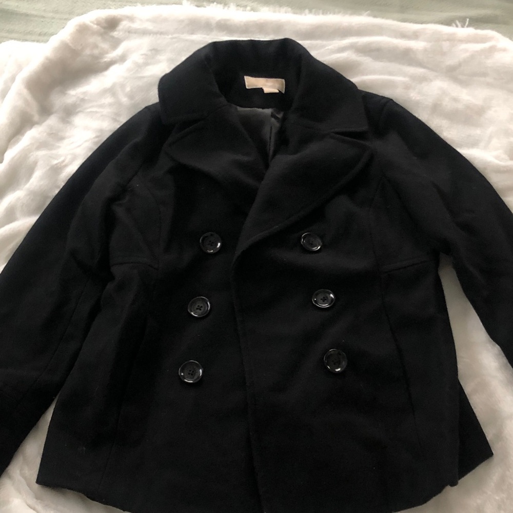 MICHAEL Michael Kors Classic Black Pea Coat